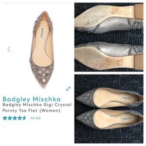 Bagdley Mischka crystal flats $200